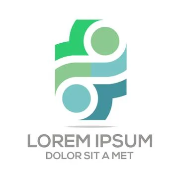 Logo Circle Round Infinity Design Concept Stock Illustration