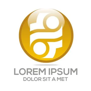 Logo Circle Round Infinity Design Concept Stock Illustration