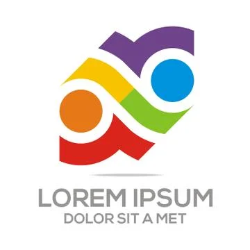 Logo Circle Round Infinity Design Concept Stock Illustration