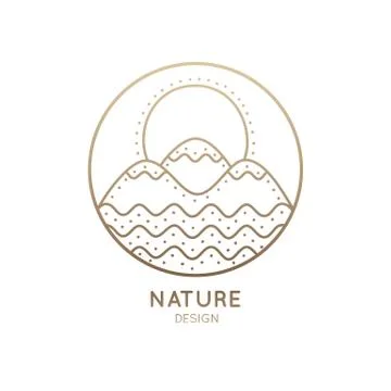 Logo circlel nature Stock Illustration