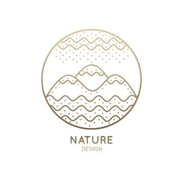 Logo circlel nature Stock Illustration