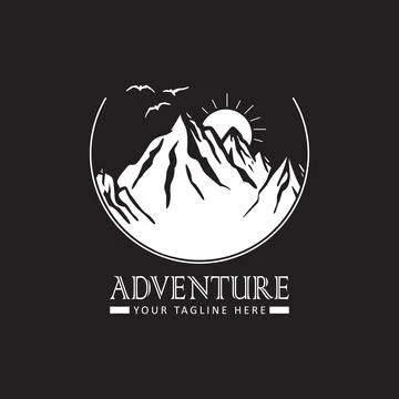 Logo Circular Mountain Illustrazione stock