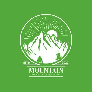 Logo Circular Mountain view イラスト素材