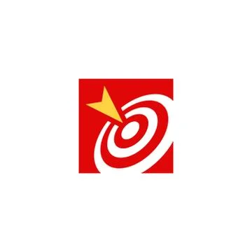 Logo of circular target and an arrow Stock Illustration