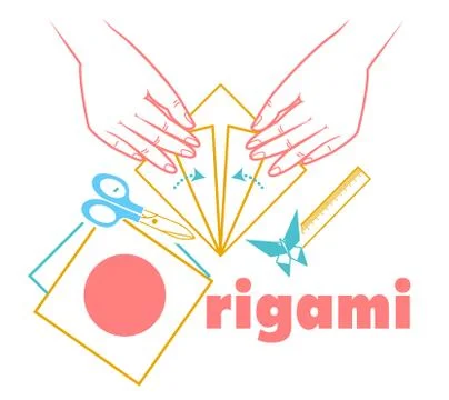 Logo for classes Origami Stock Illustration
