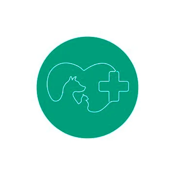 Logo of the clinic for animals on a white background Stock Illustration