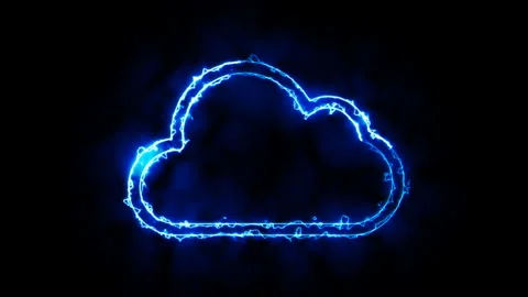 Logo of a cloud, futuristic animated concept internet data storage 스톡 동영상 235200133