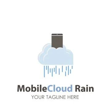 Logo cloud icon mobile design business technology data internet vector symbol Stock Illustration