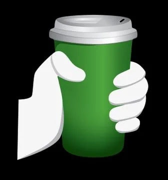 Logo coffee with him Stock Illustration