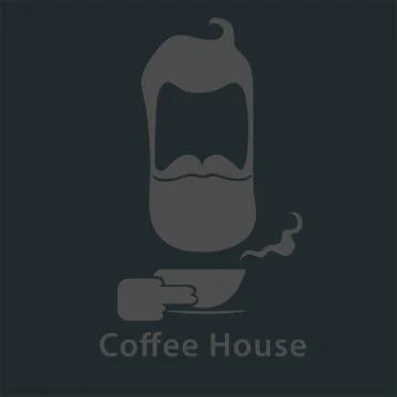 Logo with coffee Stock Illustration