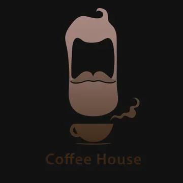 Logo with coffee Stock Illustration