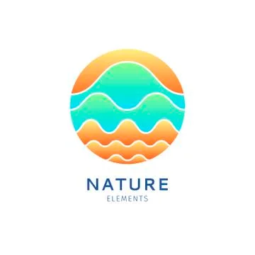 Logo color waves Stock Illustration