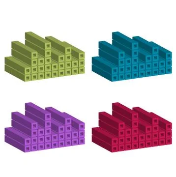 Logo with colorful cubes  Stock Illustration