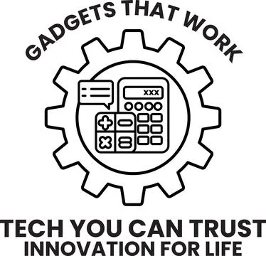 A logo for a company called Gadgets that work Stock Illustration