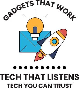 A logo for a company called Tech That Listens Illustrazione stock