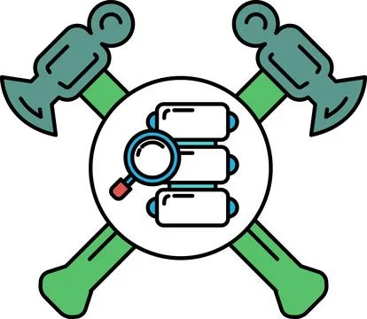 A logo for a company that specializes in data analysis Stock Illustration