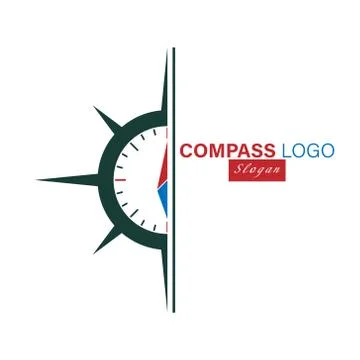 Logo of the compass. Vector illustration for a logo, template, or label Ilustración de archivo