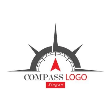 Logo of the compass. Vector illustration for a logo, template, or label Illustrazione stock