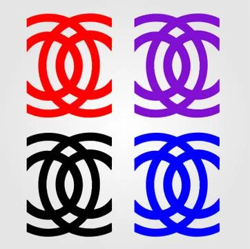 Logo with concentric rings Stock Illustration