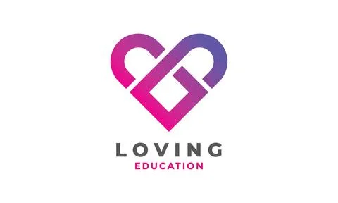 Logo concep eduucation love Stock Illustration