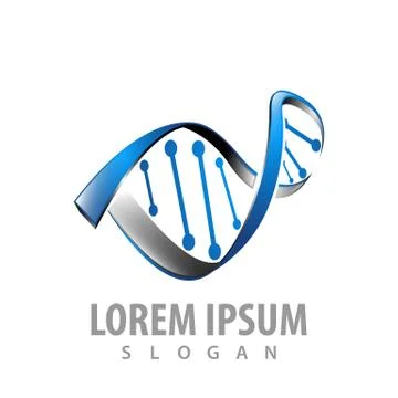 Logo concept design. 3D  genetic DNA. Symbol graphic template element vector Stockillustratie