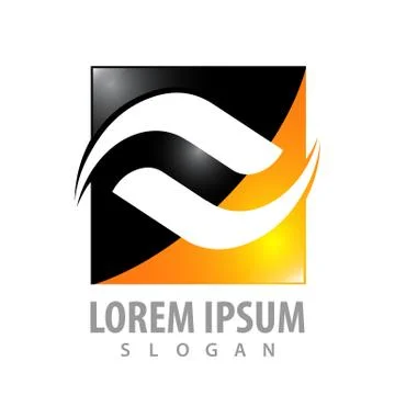 Logo concept design. abstract  hand square. Symbol graphic template element v Stock Illustration
