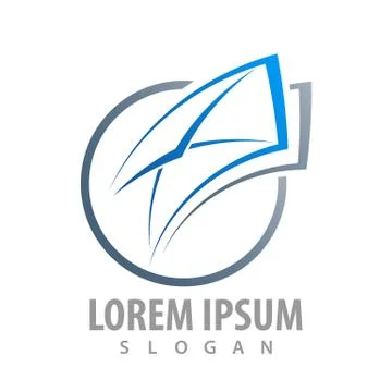 Logo concept design. Circle envelope. Symbol graphic template element vector Stock Illustration