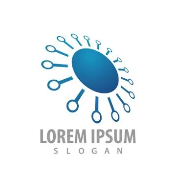 Logo concept design. circle spark. Symbol graphic template element vector Stock Illustration