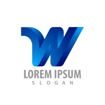 Logo concept design. initial letter W Symbol graphic template element vector. Illustrazione stock