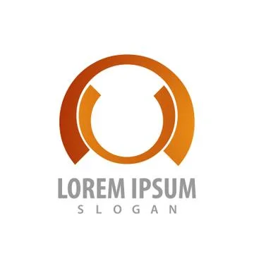 Logo concept design. Round rotate. Symbol graphic template element vector Stock Illustration