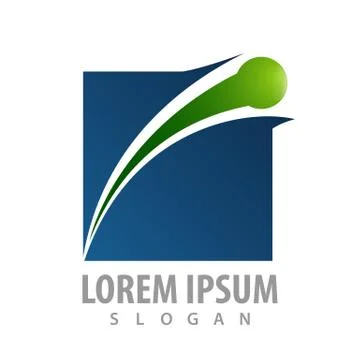 Logo concept design. Square orbit. Symbol graphic template element vector Stock Illustration