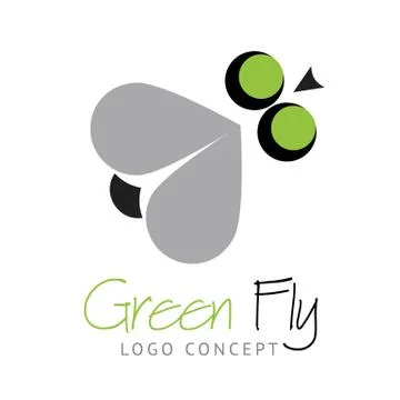 Logo concept - funny fly イラスト素材
