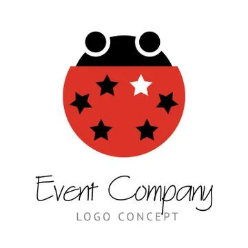 Logo concept with funny red 스톡 일러스트