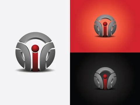 Logo concept integrity with letter i vector Stock Illustration