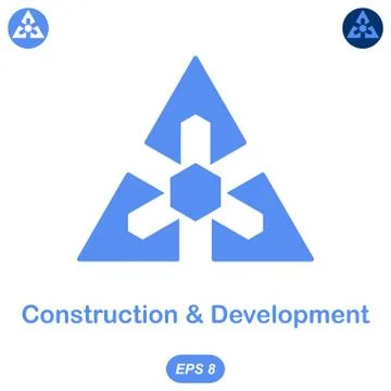 Logo conception of development and construction Stock Illustration