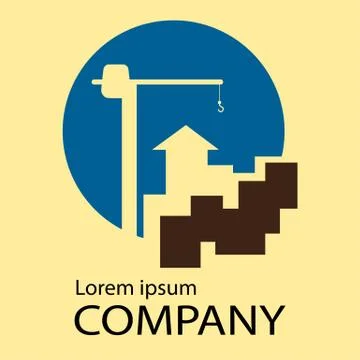 Logo construction company Stock Illustration