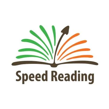 Logo for courses speed reading or words per minute test 스톡 일러스트
