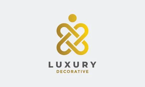 Logo crossline luxury element vector Stock Illustration