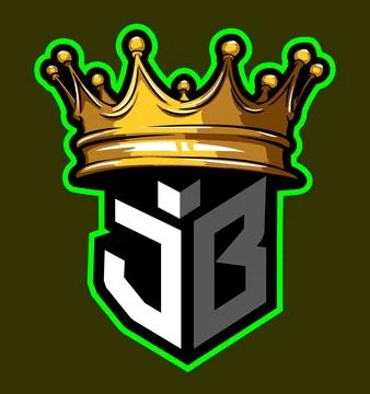 Logo with a crown on it Stock Illustration