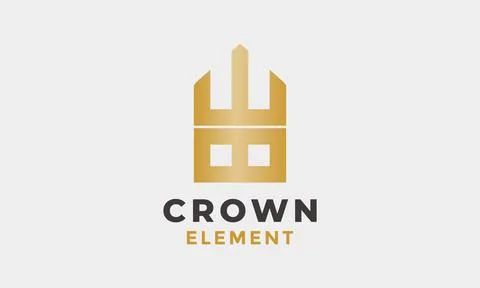 Logo crown vector elegant design Stock Illustration