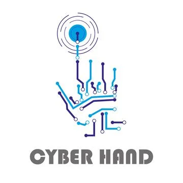 Logo for cyber hands Stock Illustration
