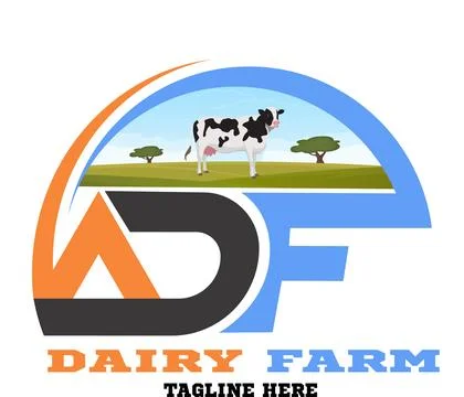 Logo for Dairy Farm Stock Illustration