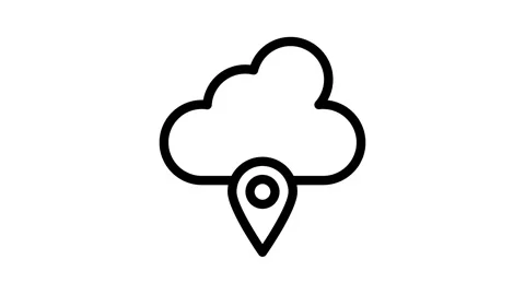 Logo depicting a cloud with "SEO" text, symbolizing online marketing and se.. Stock Footage 335012290