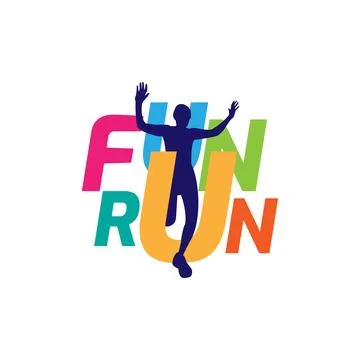 Logo Design for 5K fun run event Stock Illustration