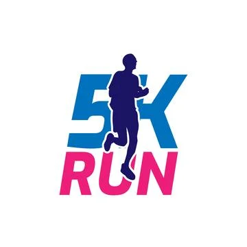 Logo Design for 5K fun run event Stock Illustration