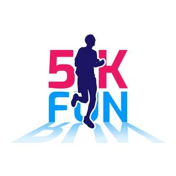 Logo Design for 5K fun run event Stock Illustration