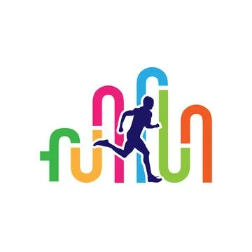 Logo Design for 5K fun run event Stock Illustration