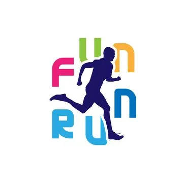 Logo Design for 5K fun run event Stock Illustration