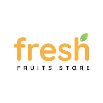 Logo design about fresh fruit store or any company that related with fresh fr Stock Illustration