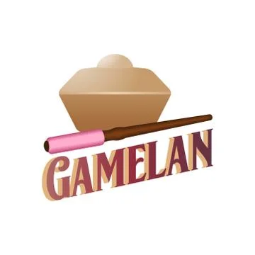Logo Design about Gamelan Illustrazione stock